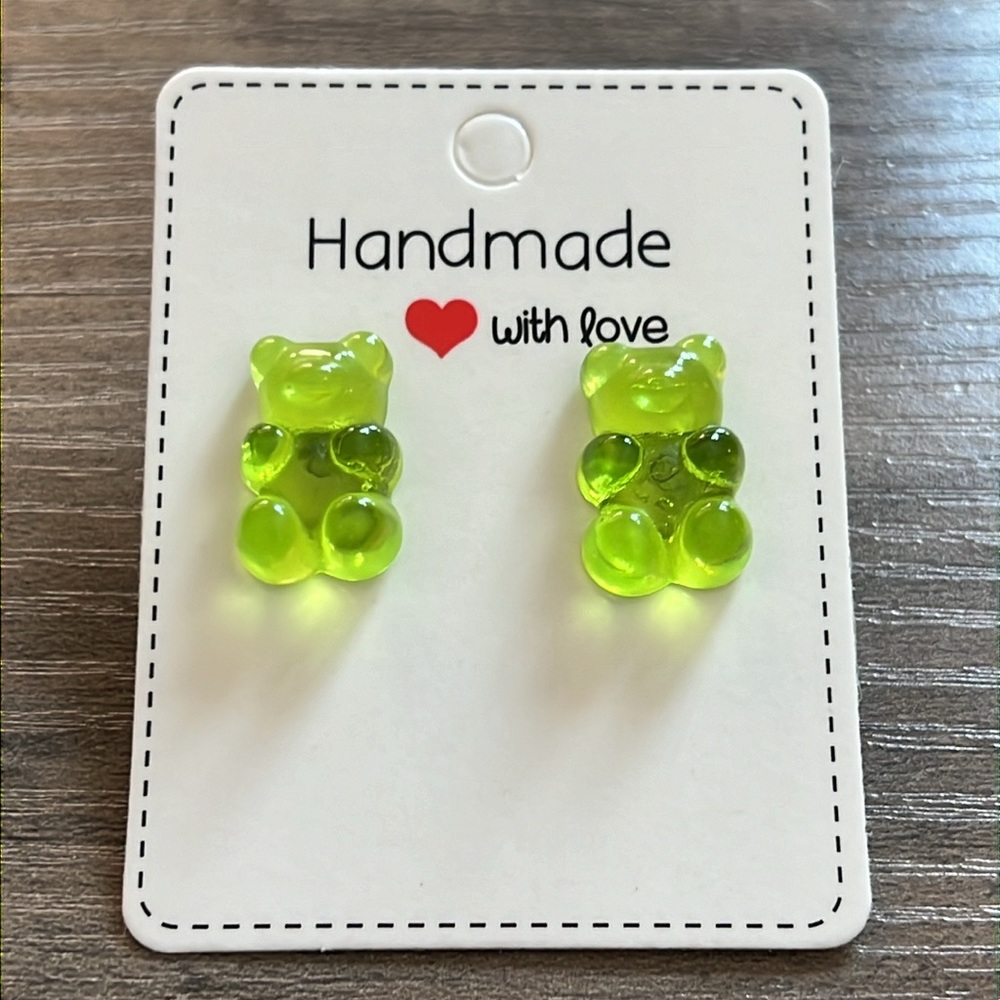 Handmade gummy bear earrings